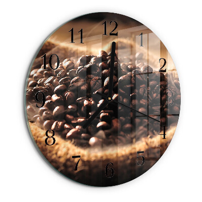 Ceas din sticlă rotund Boabe de cafea
