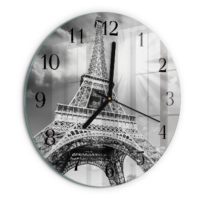 Ceas din sticlă rotund Turnul Eiffel din Paris