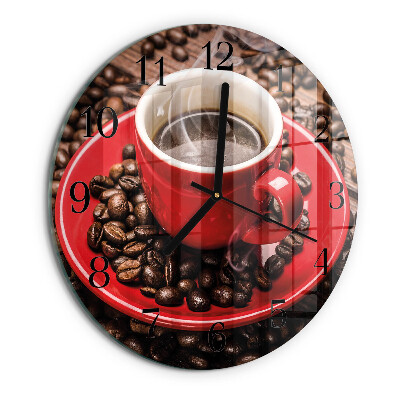 Ceas din sticlă rotund Ceașcă de cafea