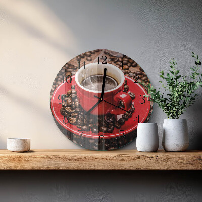 Ceas din sticlă rotund Ceașcă de cafea