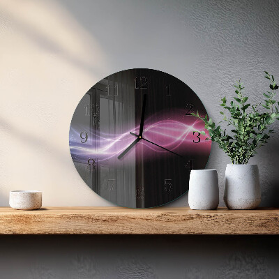 Ceas din sticlă rotund Linii abstracte