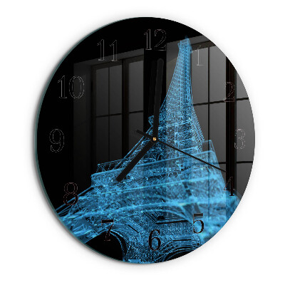 Ceas din sticlă rotund Turnul Eiffel din Paris