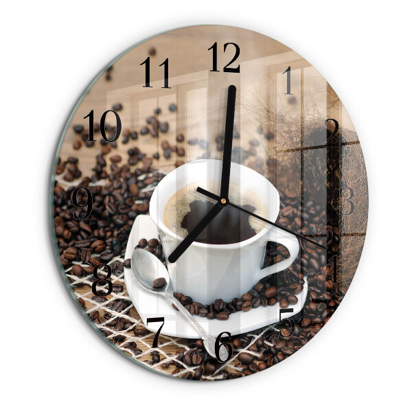 Ceas din sticlă rotund Ceașcă de cafea