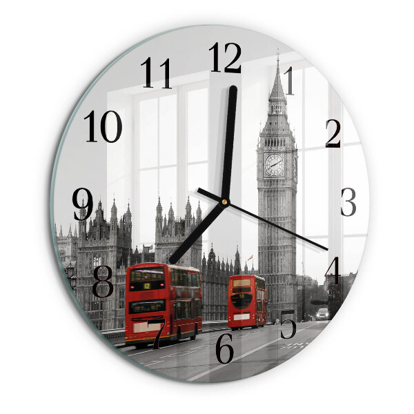 Ceas din sticlă rotund Londra