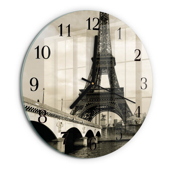 Ceas din sticlă rotund Paris