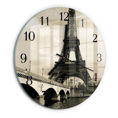 Ceas din sticlă rotund Paris