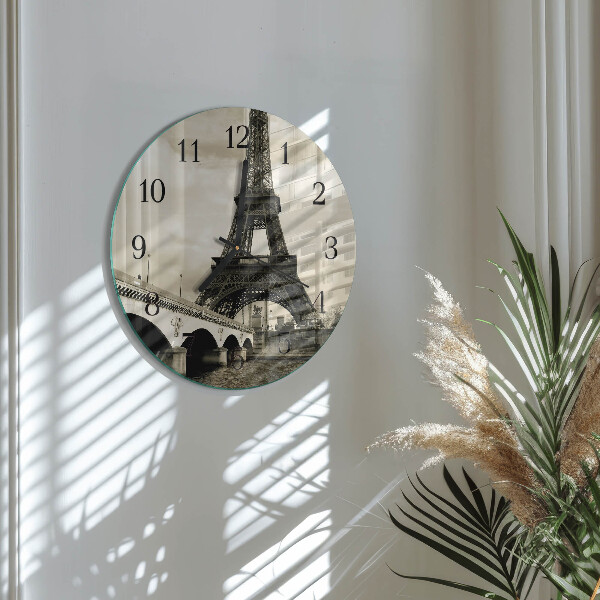 Ceas din sticlă rotund Paris