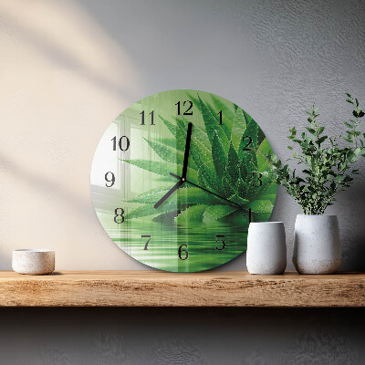 Ceas din sticlă rotund Aloe