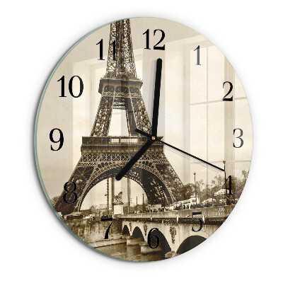 Ceas din sticlă rotund Paris