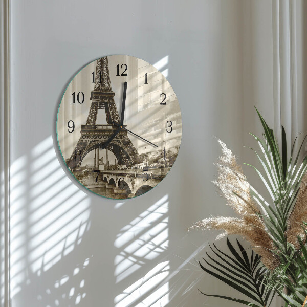 Ceas din sticlă rotund Paris
