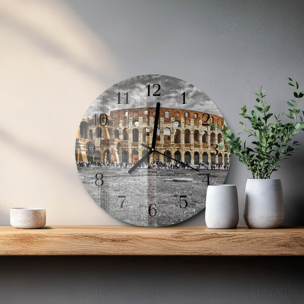 Ceas din sticlă rotund Colosseum