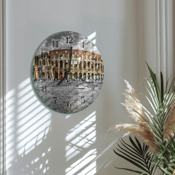 Ceas din sticlă rotund Colosseum