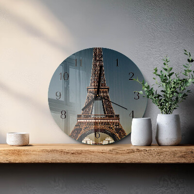 Ceas din sticlă rotund Turnul Eiffel