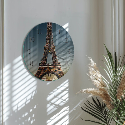 Ceas din sticlă rotund Turnul Eiffel