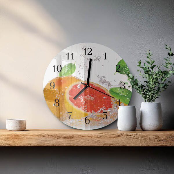 Ceas din sticlă rotund Grapefruit