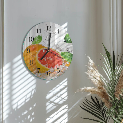 Ceas din sticlă rotund Grapefruit