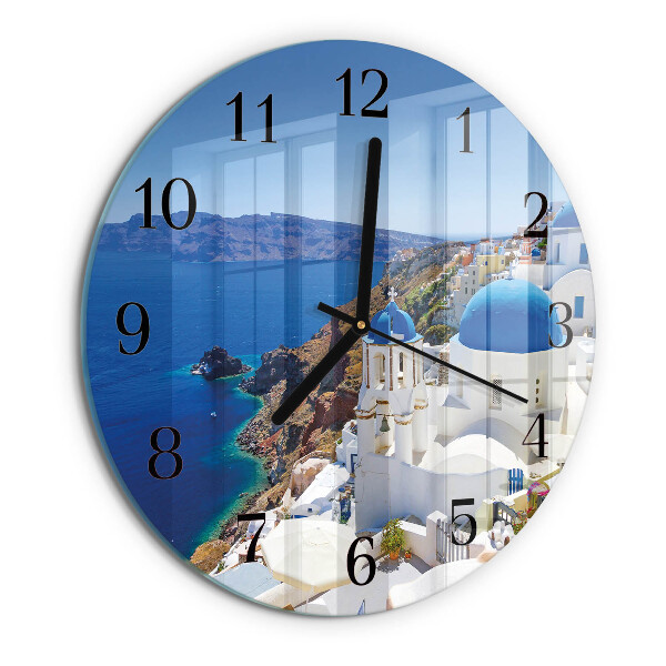 Ceas din sticlă rotund Santorini