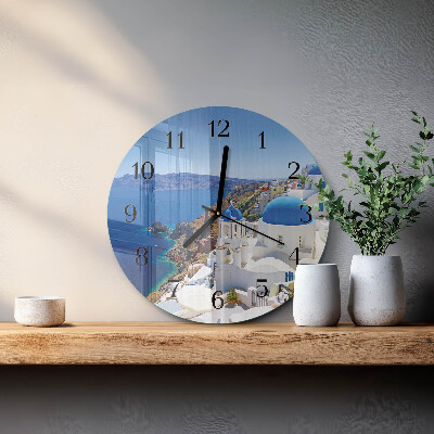 Ceas din sticlă rotund Santorini