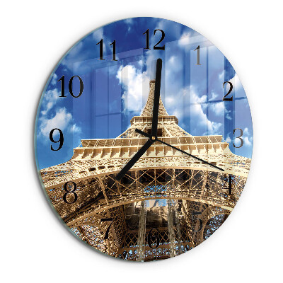 Ceas din sticlă rotund Turnul Eiffel
