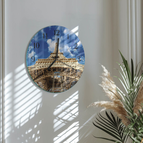 Ceas din sticlă rotund Turnul Eiffel