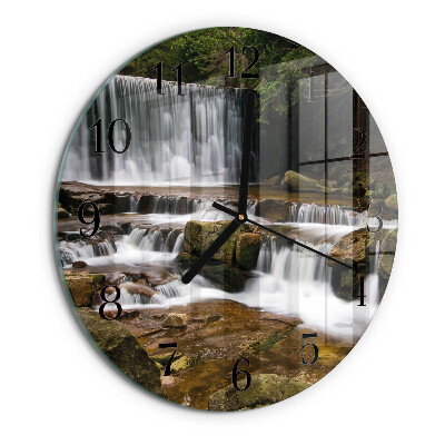 Ceas din sticlă rotund Cascade