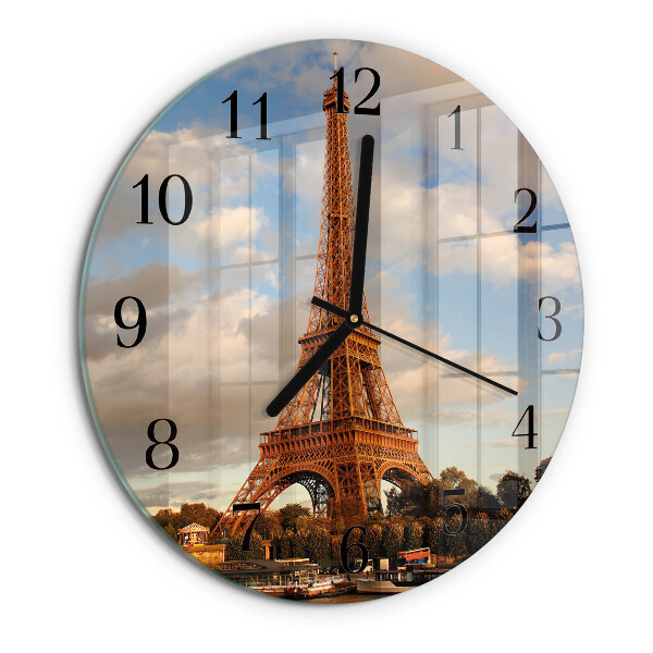 Ceas din sticlă rotund Paris