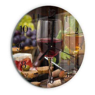Ceas din sticlă rotund Pahare de vin