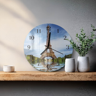 Ceas din sticlă rotund Turnul Eiffel