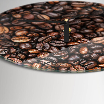 Ceas din sticlă rotund Boabe de cafea