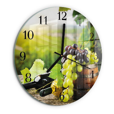 Ceas din sticlă rotund Vin de struguri