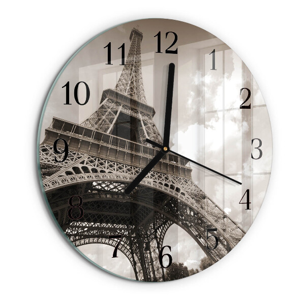 Ceas din sticlă rotund Paris
