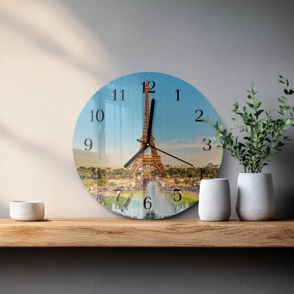 Ceas din sticlă rotund Paris