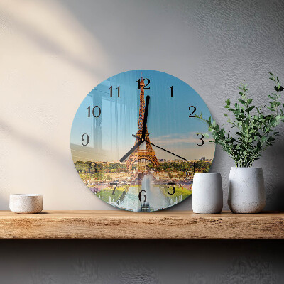 Ceas din sticlă rotund Paris