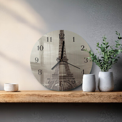 Ceas din sticlă rotund Turnul Eiffel