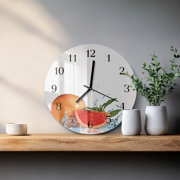 Ceas din sticlă rotund Grapefruit