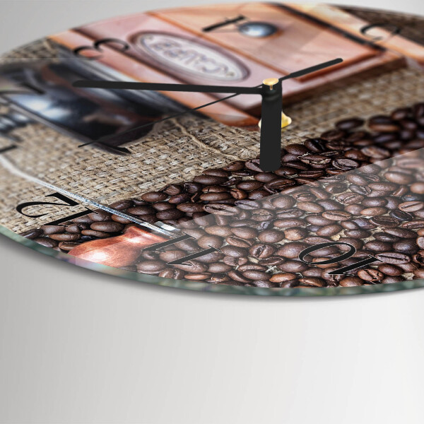 Ceas din sticlă rotund Râșniță de cafea