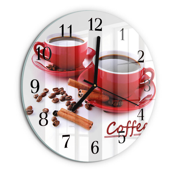 Ceas din sticlă rotund Ceașcă de cafea