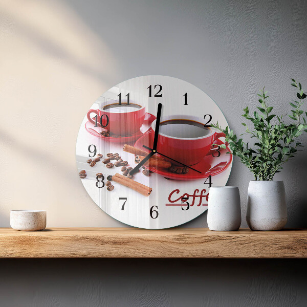 Ceas din sticlă rotund Ceașcă de cafea