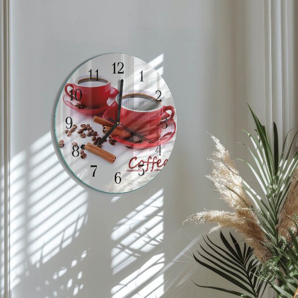 Ceas din sticlă rotund Ceașcă de cafea