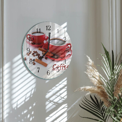 Ceas din sticlă rotund Ceașcă de cafea