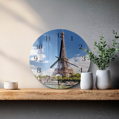 Ceas din sticlă rotund Turnul Eiffel