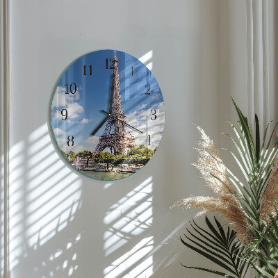 Ceas din sticlă rotund Turnul Eiffel
