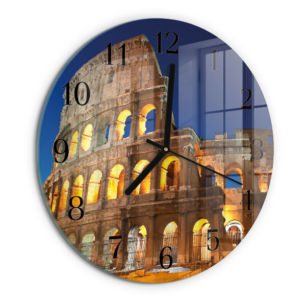 Ceas din sticlă rotund Colosseum