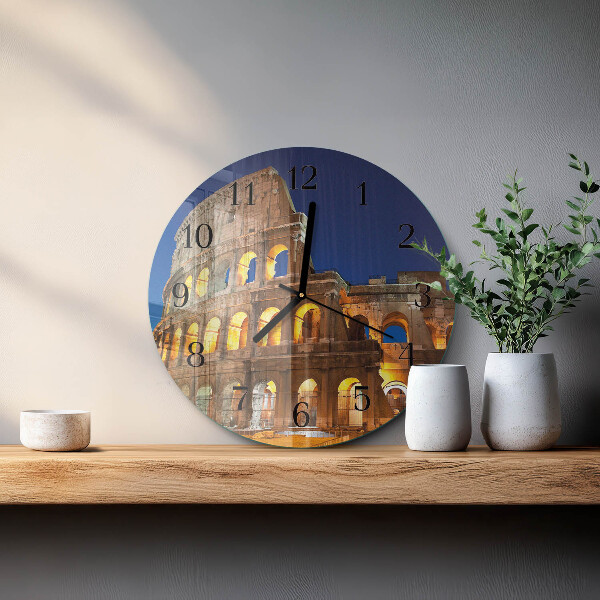 Ceas din sticlă rotund Colosseum