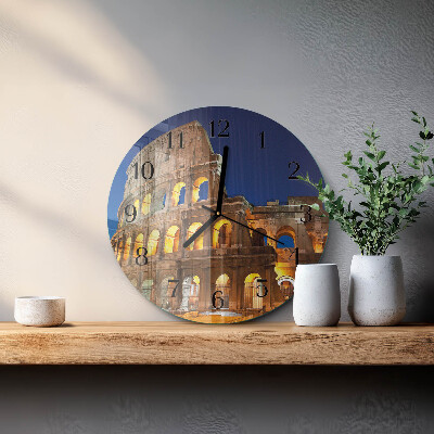 Ceas din sticlă rotund Colosseum
