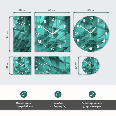 Ceas din sticlă rotund Lalele