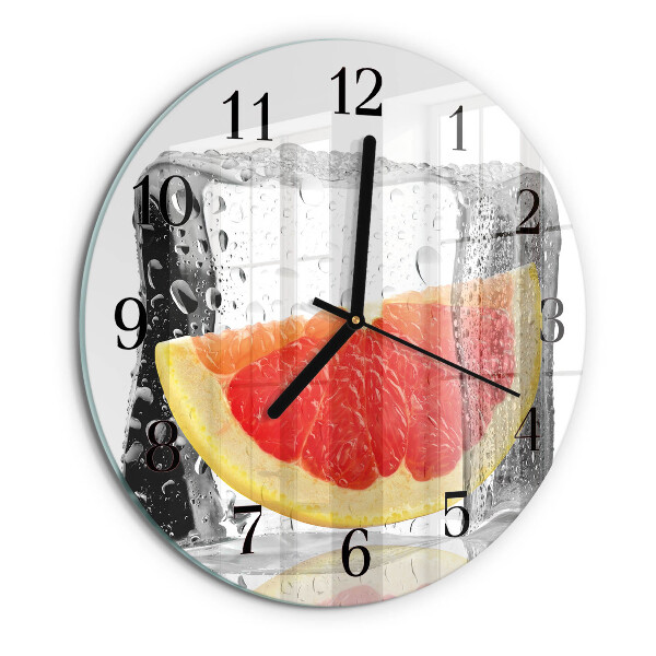 Ceas din sticlă rotund Înghețată de grapefruit