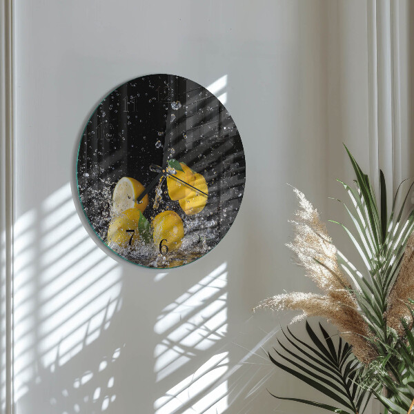 Ceas din sticlă rotund Lămâi