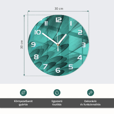 Ceas din sticlă rotund Mentă cu lime
