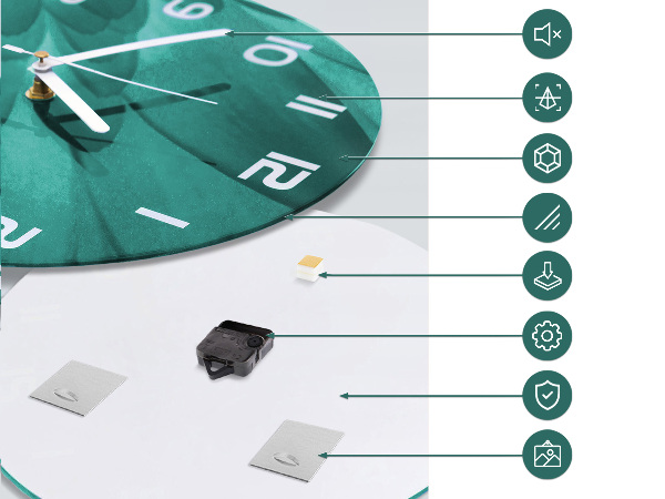 Ceas din sticlă rotund Picături